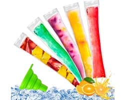 Popsicle Zakjes - Transparant - Voor het Maken van IJsjes - Met Trechter - Voor Gezonde Snacks