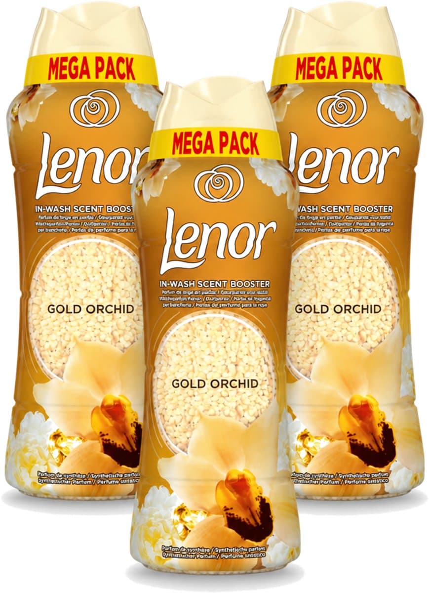 3 x Lenor – Geurparels – Gouden Orchidee – 570 g - Voordeelverpakking - 3 stuks — afbeelding 1