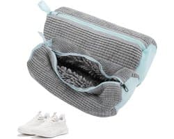 Waszakken, wasmachine, chuhe waszak rondom reiniging, wasnet voor sneakers, schoenenzak voor wasmachine, multi-bescherming, schoenwaszak, voor sportschoenen, tennisschoenen (grijs)