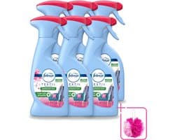 6 x Febreze – Textielspray – Roze Anjers – 375 ml - Bulkverpakking - Textielgeur - Douchemop - Textielverzorging