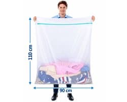 Livenzo XXL Waszak 90x110 cm – Extra Grote Wasnet – Wasmachine Waszak met Rits – Voor Dekbedden, Gordijnen & Grote Was – Wit