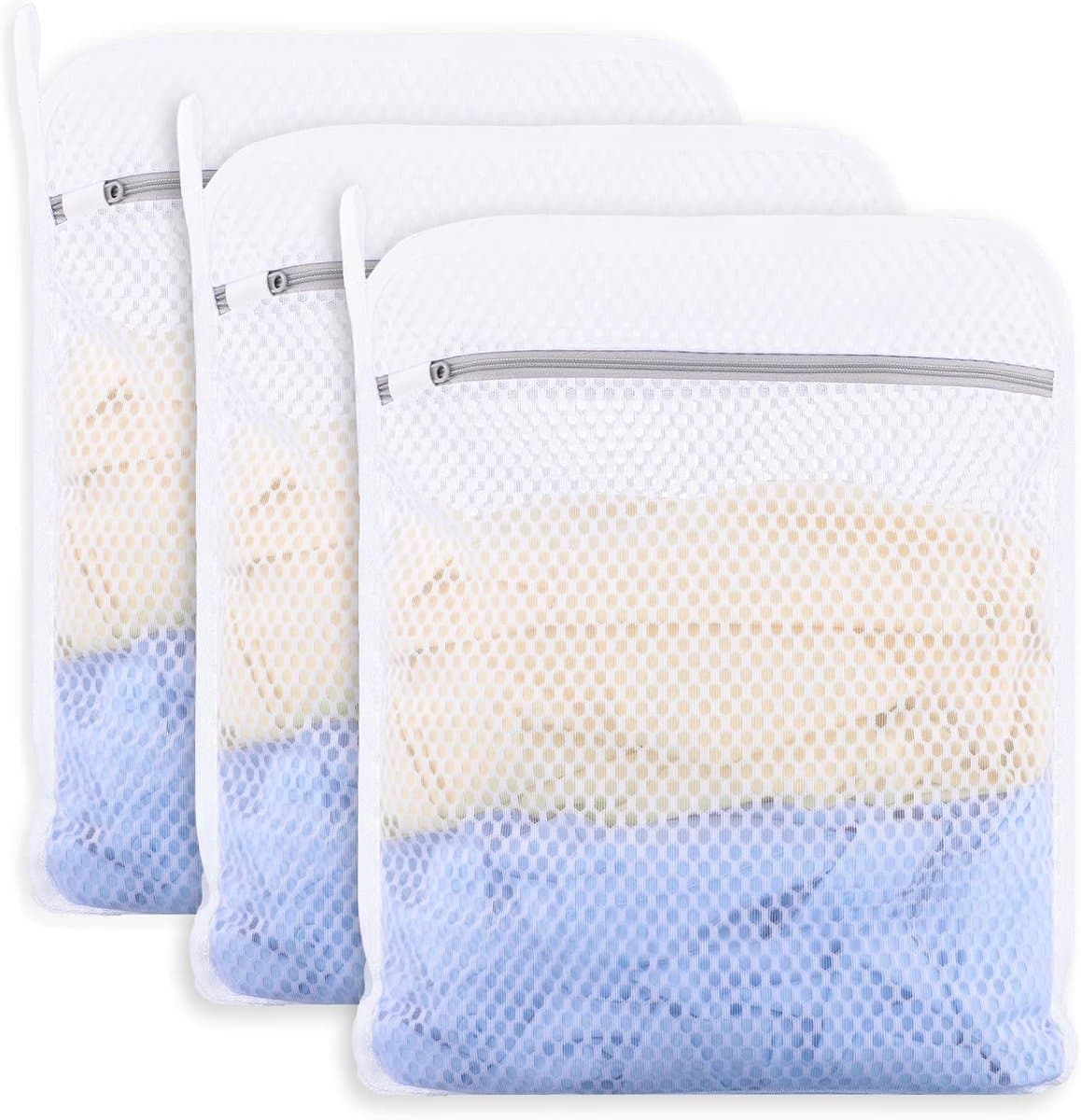 Duurzame Honingraat Mesh Tassen voor Delicate Kleding - Herbruikbare 12"x16" Wassen en Beschermen — afbeelding 1