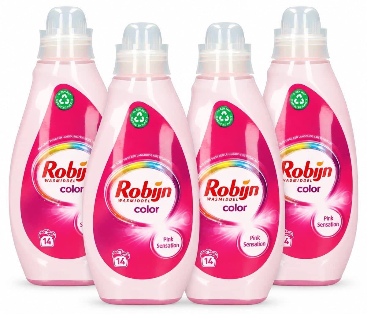Robijn - Wasmiddel - Voor gekleurde was - Pink Sensation - 4X700ML - 56 wasbeurten — afbeelding 1