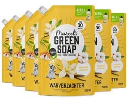 Marcel's Green Soap Wasverzachter Navulling - Vanille & Katoen - 6 x 750ml - 180 wasbeurten