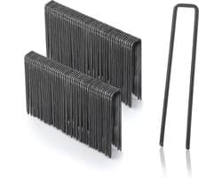 Grondankers Staaldraad - Tuinhaak Bevestiging - Vastzetten Tuinmaterialen - Trapeziumvormige Stabiliteit - 100 mm Lengte - Metaal