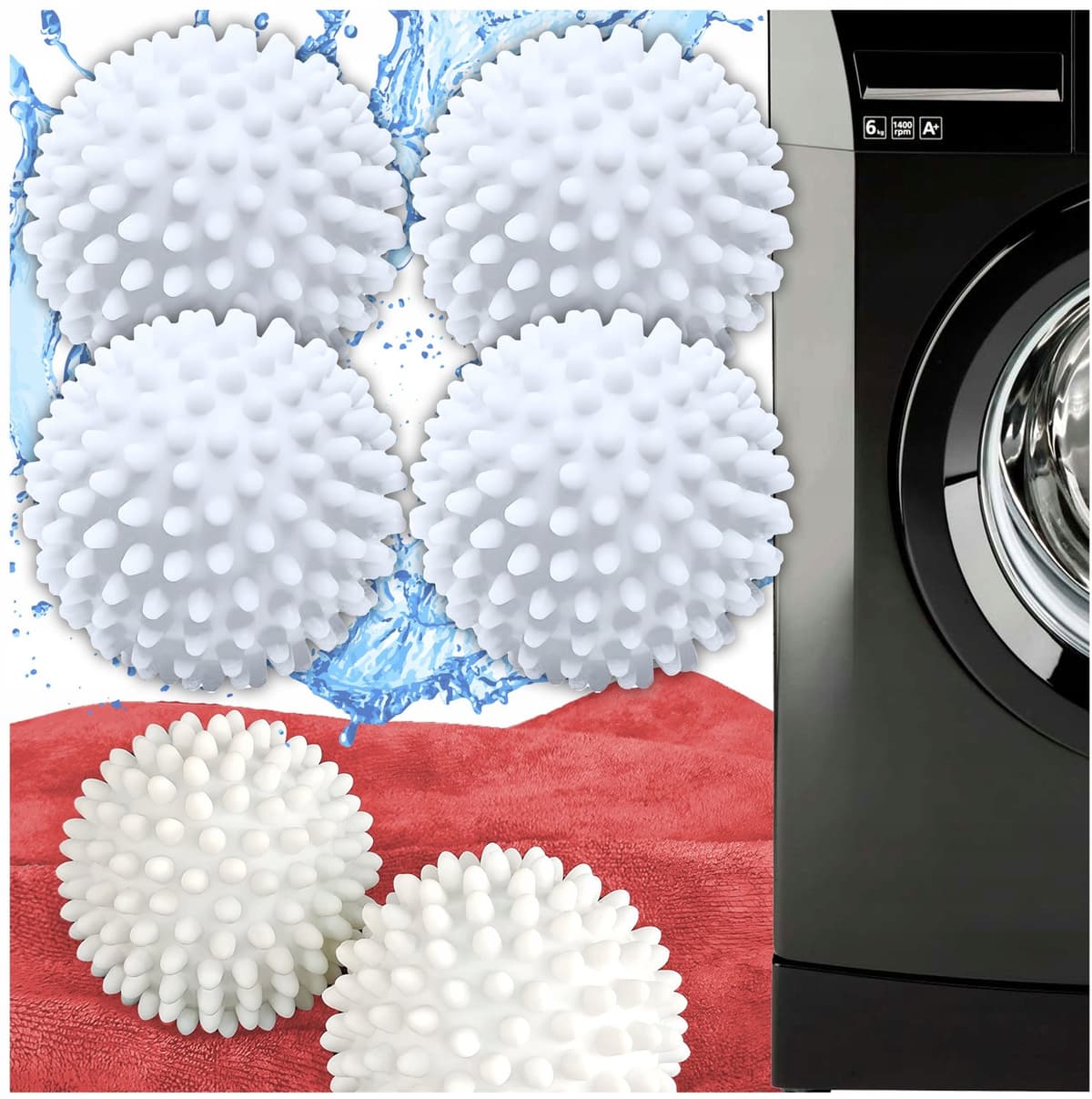 4x Witte Waskogels - Verzachten, Drogen & Anti-Pluis — afbeelding 1