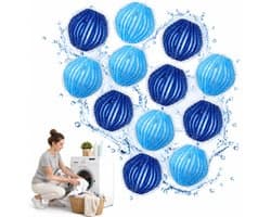 12x Witte Wasmachines Ballen - Anti-klit & Verwijderen Huisdier Haar