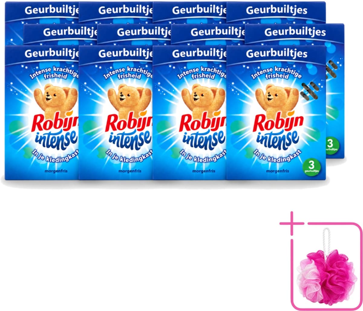 12 x Robijn - Intense - Geurbuiltjes - Langdurige Geur - Intense Frisheid - 3 Geurbuiltjes - Bulkverpakking - Geur in kleding - Douchemop - Frisheid kleding — afbeelding 1