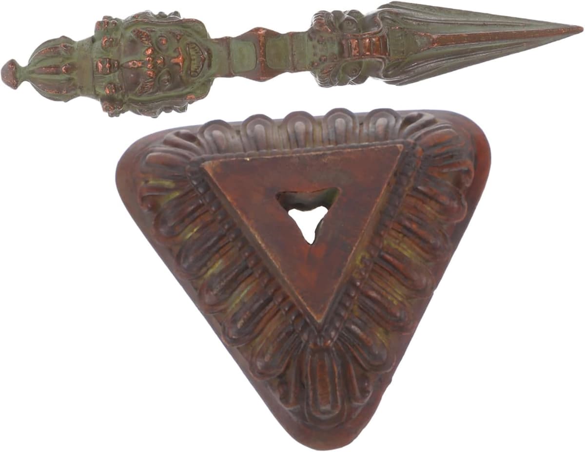 1set Elegant Tibetaanse Vajra Ritueel Met Stand Heilig Artefact Voor Tempeldecoratie Religieuze Versiering Voor Thuis Kantoor Decoratie — afbeelding 1