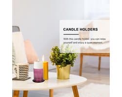 1set Glazen Kaarsenhouder Met Deksel Decoratieve Kaarsenstandaard Voor Tafel Voor Bruiloften Feestelijke Gelegenheden