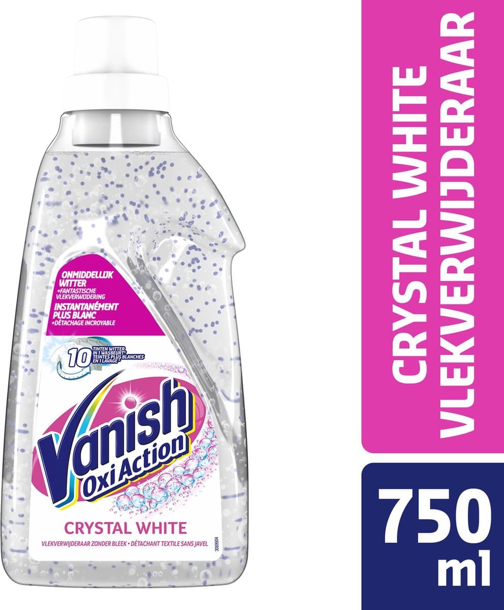 Vanish Oxi Action Crystal White Gel - Voor witte was - 750 ml — afbeelding 1
