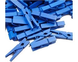 100 Stuks Mini Houten Wasknijpers - Kleurrijke Decoratie voor Foto's en Geschenken