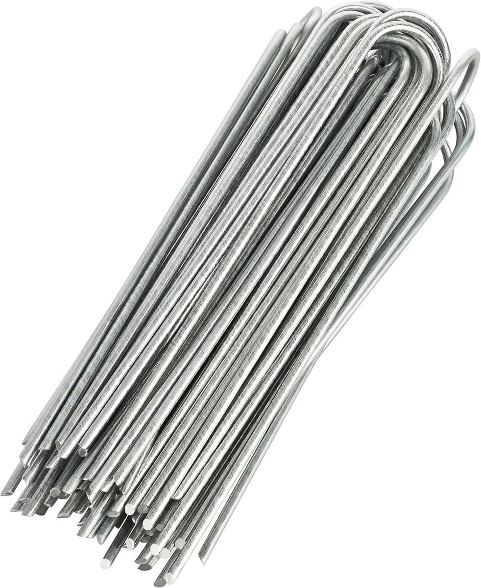 GardenMate 200 Grondanker GEGALVANISEERD staaldraad 200mm lang 25mm breed Ø3,8mm - Ronde kop - Voor extreem harde grond — afbeelding 1