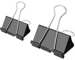 Grote en extra grote bindmiddelclips 48 stuks - 2 inch en 1,6 inch