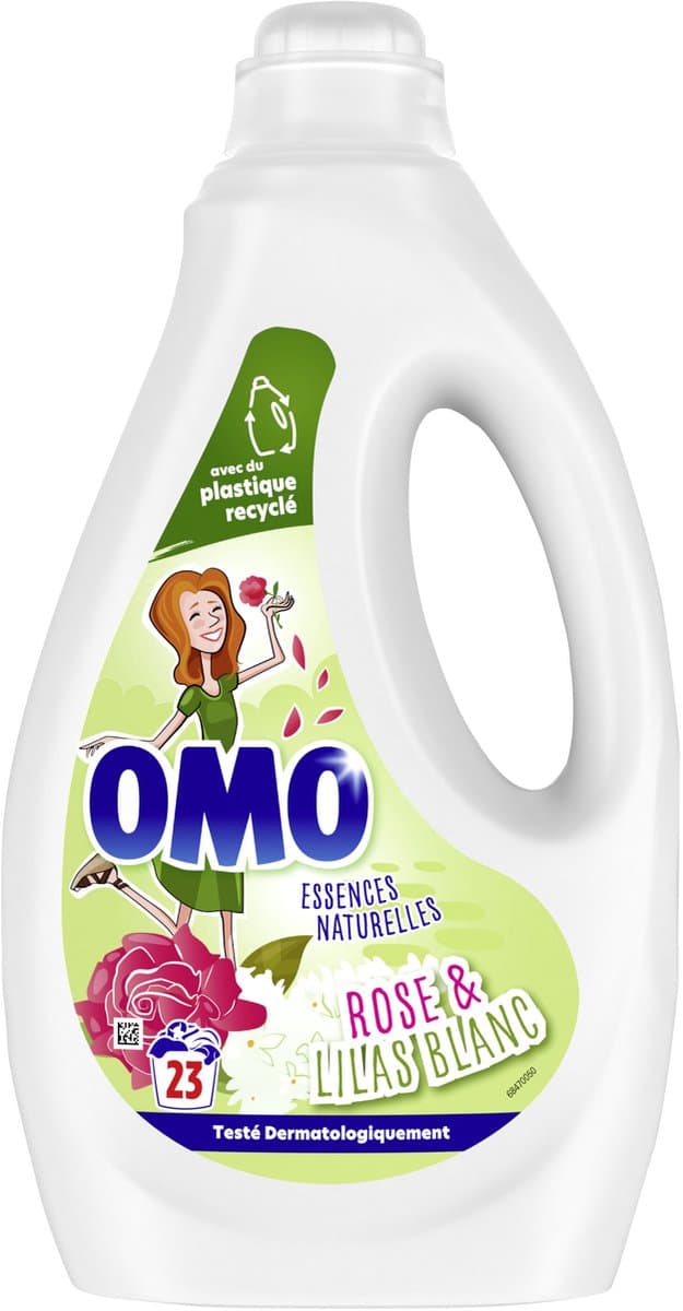 OMO Vloeibaar Wasmiddel Rose & Lilas witte was -23 wasbeurten - 1,15l Lite — afbeelding 1