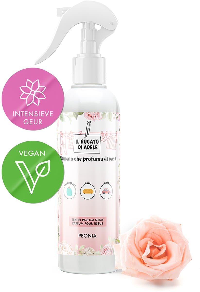 Il Bucato di Adele Parfum Textiel Spray Peonia 250ml — afbeelding 1