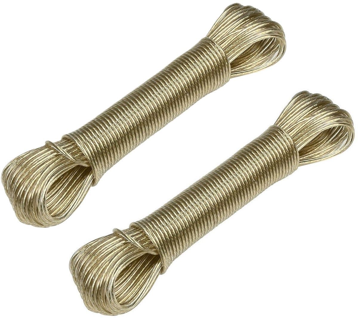Benson Waslijn incl. 13 knijpers - 2x - elastisch van 190 tot 330 cm - met haken — afbeelding 1