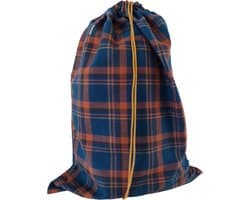 Bluvardi Katoenen waszak - XL- met trekkoord - Scottish cognac - blue