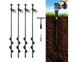 40 cm grondankers 4 stuks zware tentstokken voor campingtent luifels autopoorten schuren schommelsets beveiligen van dieren - Koop nu!