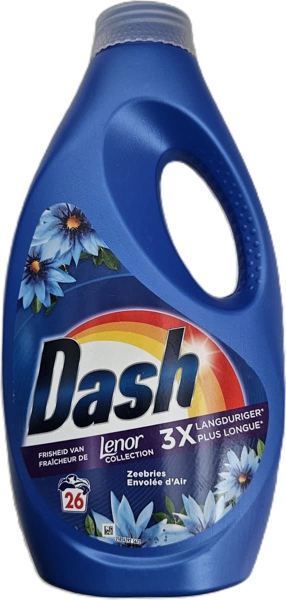 Dash - Lenor Collectie - Vloeibaar Wasmiddel - Witte en Gekleurde Was - Zeebries - 26 Wasbeurten — afbeelding 1