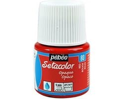 Pébéo Setacolor Rode Textielverf - 45ml textielverf voor donkere en lichte stoffen