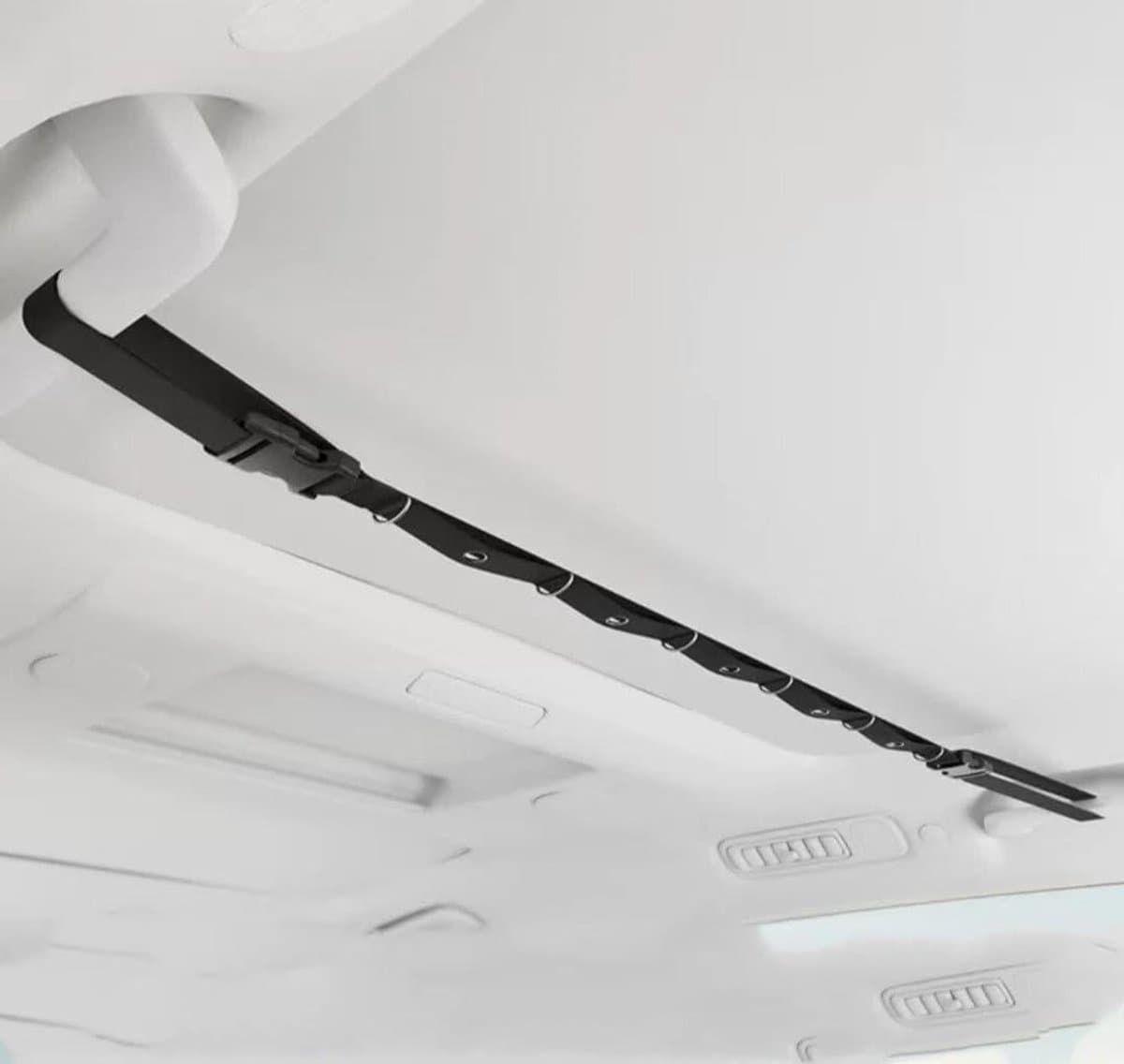 Autowaslijn Ophangsysteem - Reislijn Kledinghanger - Auto Interieur Organiseren - Verstelbare Lengte - 87 tot 130 cm - Zwart — afbeelding 1