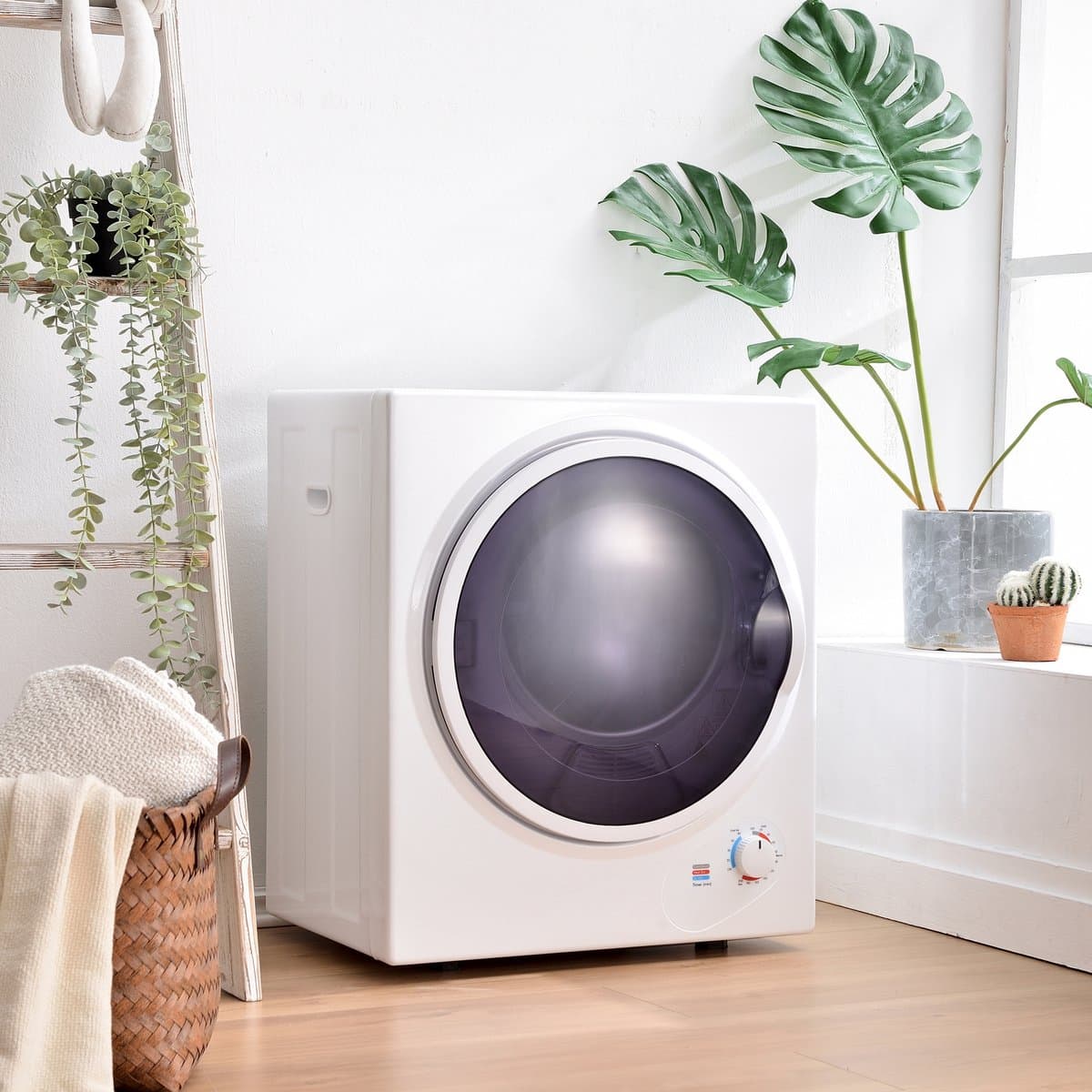 RAYOFI-Afzuigdroger 2,5 kg - wandmontage - timer van 200 minuten - dubbellaags filter - PTC-keramisch verwarmingselement - roestvrijstalen trommel - oververhittingsbeveiliging - droogtemperatuur 65 °C — afbeelding 1