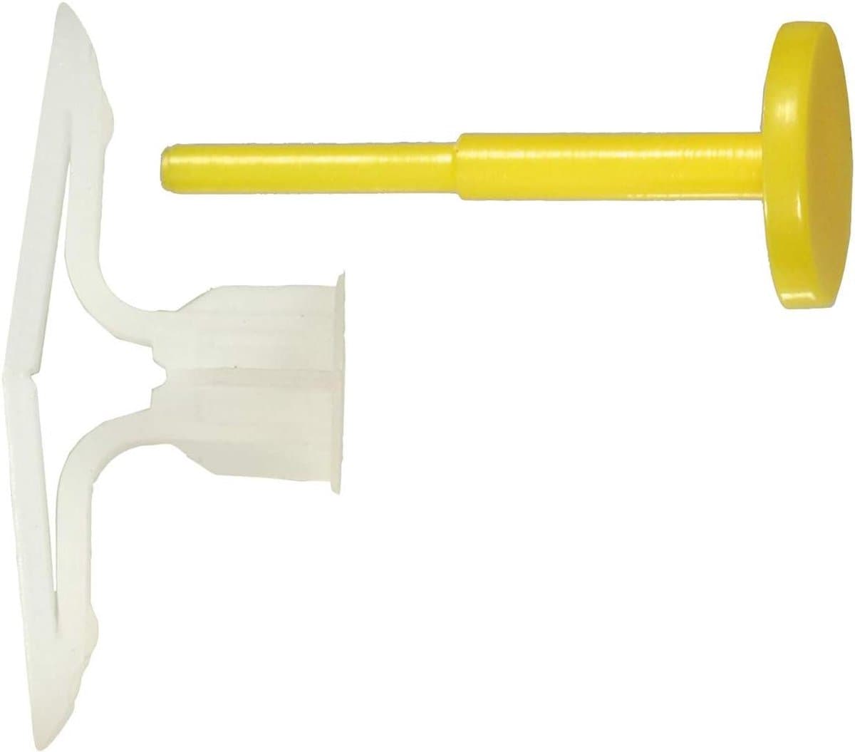 Hollewandanker - Gipsplaatplug - Muren Bevestigen - Voor Gips En Tegel - 5.59 x 8.64 cm - Wit Geel — afbeelding 1