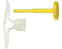 Hollewandanker - Gipsplaatplug - Muren Bevestigen - Voor Gips En Tegel - 5.59 x 8.64 cm - Wit Geel — afbeelding 1
