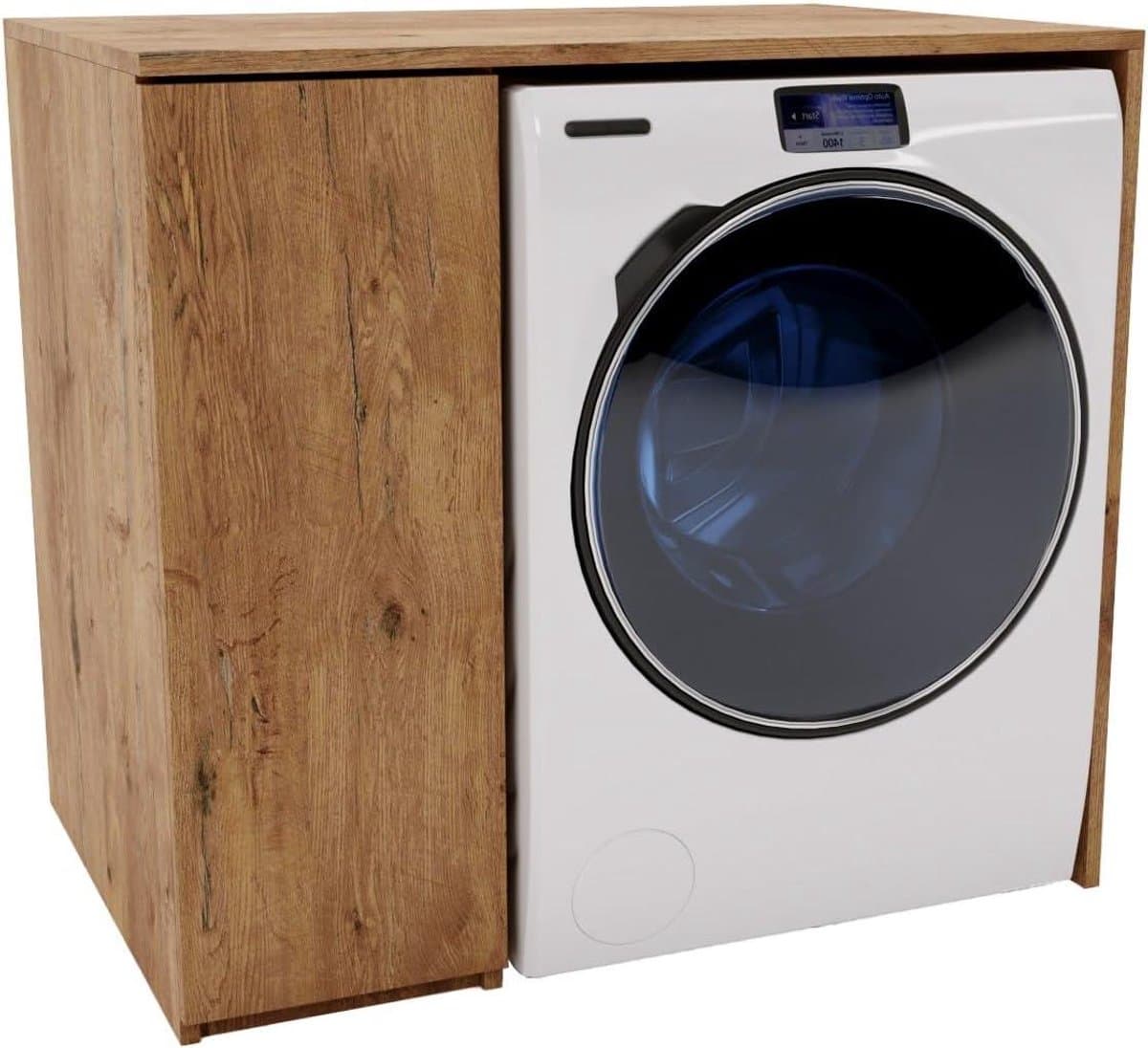 Wasmachine Ombouw - Opbouwmeubel - Kast Wasdroger - Meubel - solide — afbeelding 1