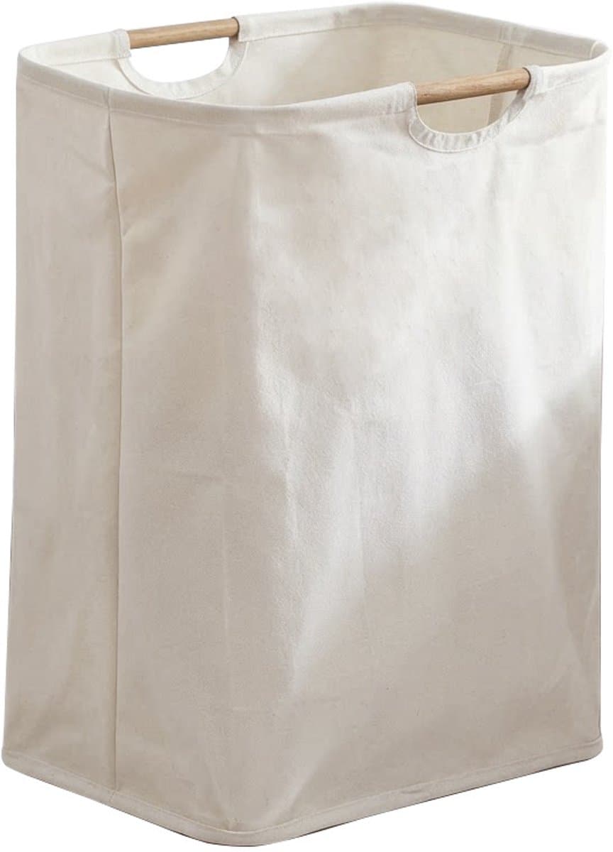 Wasmand - opvouwbare wasmand - draagbare waterdichte opbergmand - geschikt voor het opbergen van vuile kleding, handdoeken en speelgoed (30*40cm - gebroken wit) — afbeelding 1