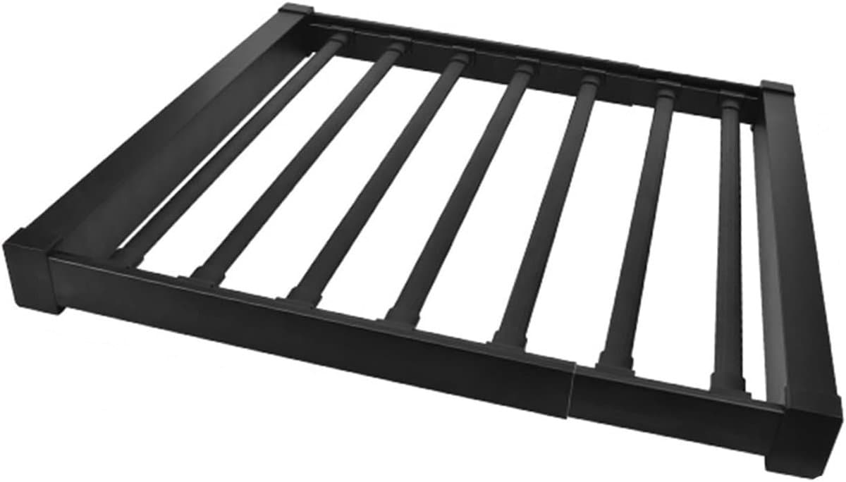 Uitschuifbare kledingstang - Broekenrek manden - Boven wasmachine - Ingebouwde manden - 450-600 mm - Grijs — afbeelding 1