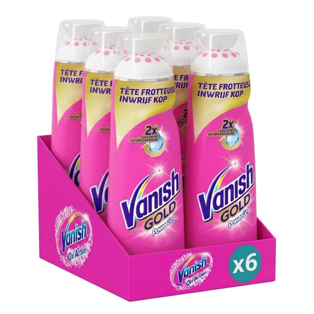 Vanish Oxi Action Gold Powergel Vlekverwijderaar - 200ml x6 — afbeelding 1