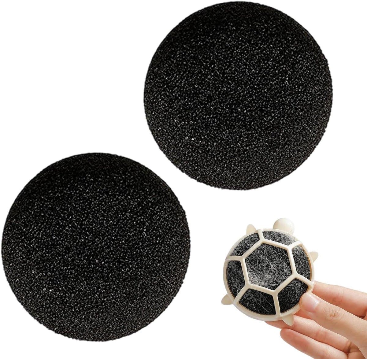 Wasmachine Pluisvanger - Haarverwijderaar Wasgoed - Dierenharen Vangen - Dubbele Drijvende Schijf - 7.76x8x4cm - Zwart — afbeelding 1