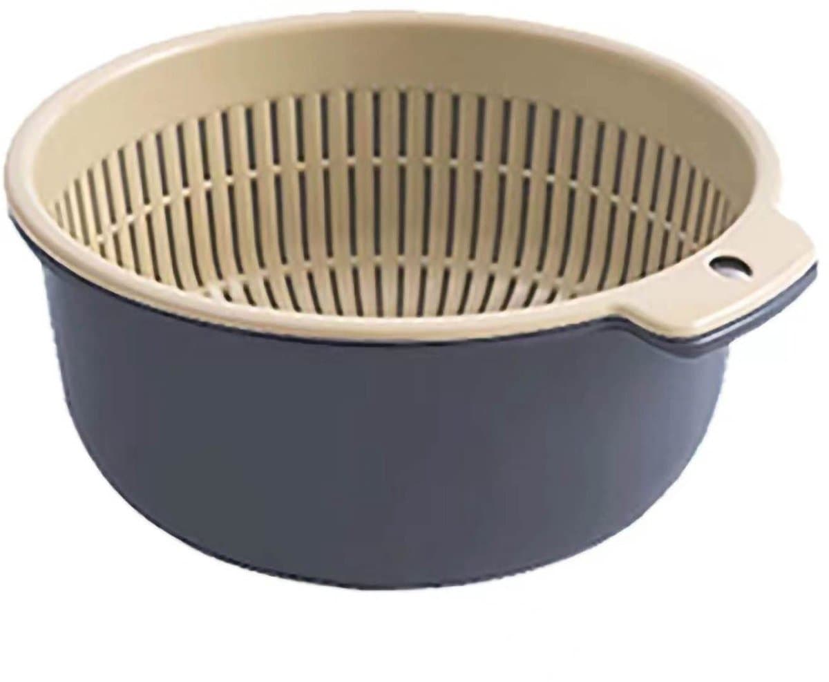 Dailygoods- Wasmand Dubbellaags - Keuken Zeef - Vergiet Kom - Ruimtebesparend - Hittebestendig - Handgrepen — afbeelding 1