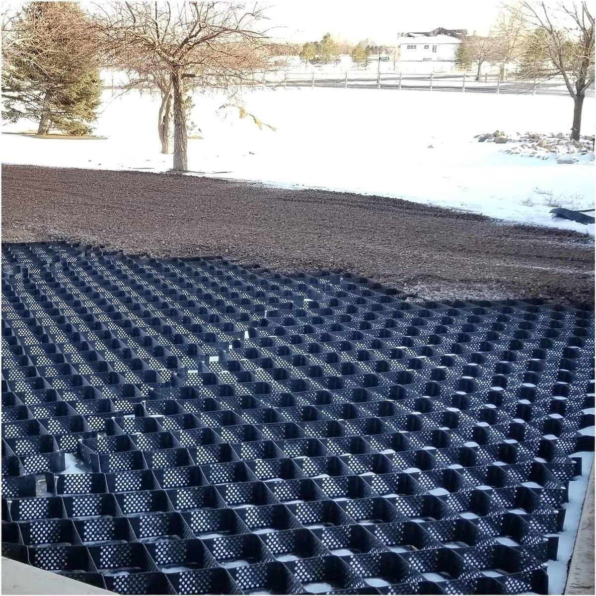 Oprit Stabilisator - Grind Stabilisatie - Parkeerplaats Aanleggen - Zware Lasten - 3x3ft — afbeelding 1