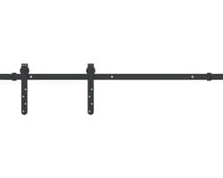 vidaXL - Ophangset - voor - schuifdeur - 91 - cm - koolstofstaal