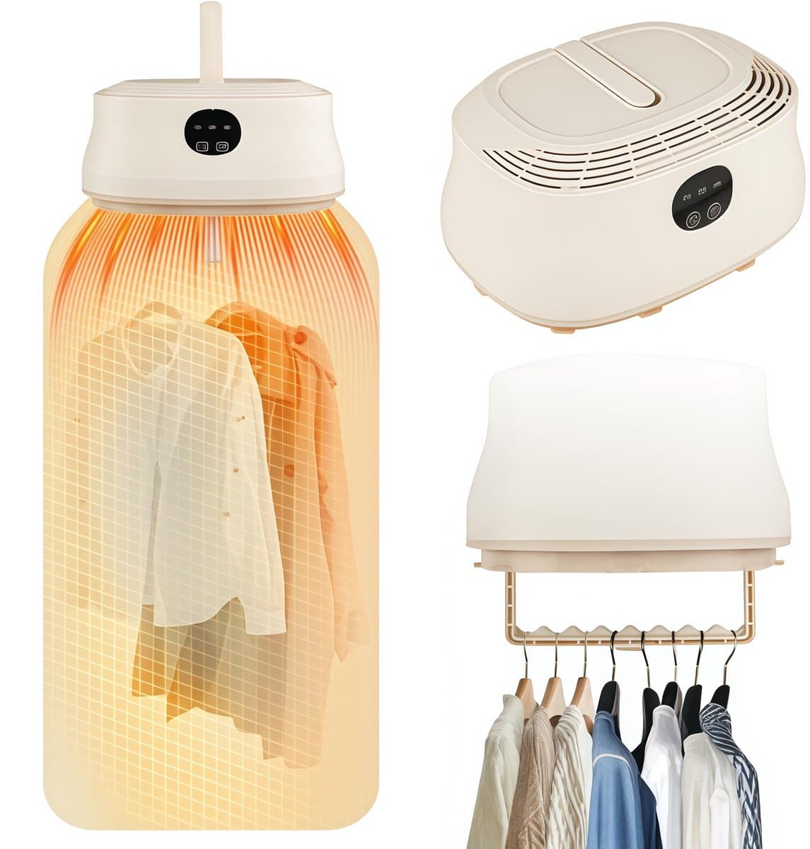 Droger - Mini wasdroger - Mini Droger - Wasdroger - Draagbare wasdroger - Multifunctionele Droger - Elektrische Wasdroger - Compacte droger - Drie timerfuncties - Sneldrogen 10 minuten - Opvouwbaar - Appartementen - Campers - Studentenkamers - Hotels — afbeelding 1
