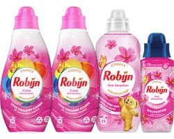 Robijn Perfect Match - Pink Sensation - 4 stuks - 2x wasmiddel + 1 wasverzachter + 1 wasparfum - Voordeelverpakking