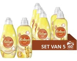 Robijn Perfect Match Wasmiddel en Wasverzachter Pakket - Zwitsal - 5 stuks - (60 Wasbeurten) - Voordeelverpakking