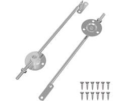 vidaXL - Deksel - ondersteuningsscharnier - 2 - pcs - Zilver - 194 - x - 36 - x - 18 - mm — afbeelding 1