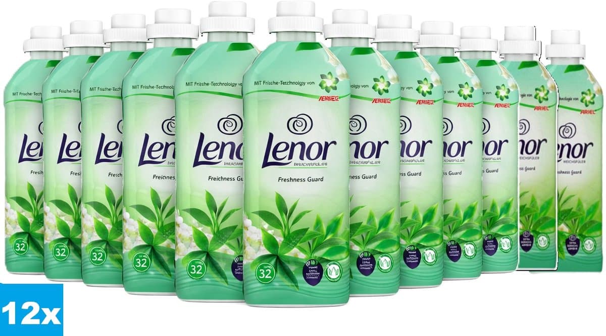 Lenor Freshness Guard – 12 x 800 ml (Ariel Fresh) – Vloeibaar Wasverzachter – 12 Stuks — afbeelding 1