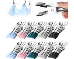 10 stuks roestvrijstalen kleerhangers en klemmen voor kleding en handwerk