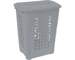 Wasmand met deksel, 60 liter, noordblauw