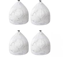 Allecto Plus - Set van 4 herbruikbare waszakken 40 x 30 cm - Voor kleding, wasgoed, beha, sokken en ondergoed