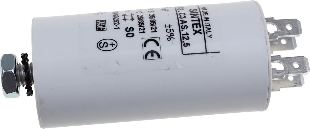WHIRLPOOL - CONDENSATOR 12.5 µF 450 V - 481912118282 — afbeelding 1