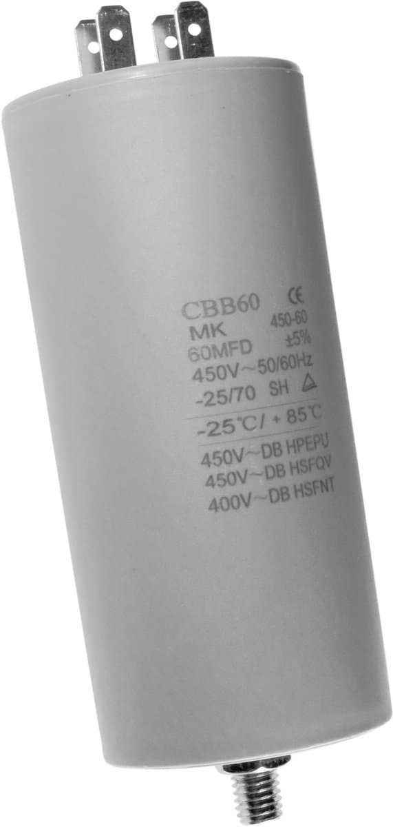 Dparts condensator 60 µF - universeel - 450V - universele aanloopcondensator - 60uf — afbeelding 1