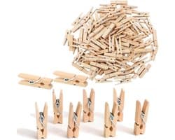 ByShane - Houten Mini Kledingknijpers 100 Stuks Decoratieve Houten Knijpers voor Foto's, Wasknijpers, DIY Projecten