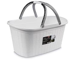 Heupwasmand 'Elegance' - 35 Liter - Wasmand met handgrepen - Wit