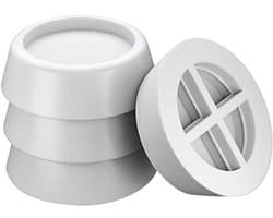 TIKKENS Trillingsdempers Wasmachine/Droogkast - Set van 4 stuks - Trillingsmat - Voetjes Droger - Demper - Anti Vibratie - Antislip Rubber - Wit — afbeelding 1